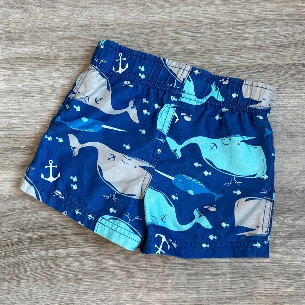 Circo baby boys whale print swim trunks